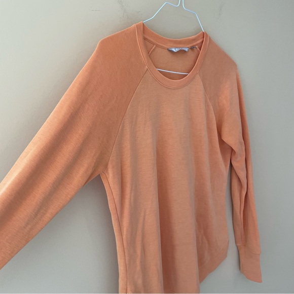 🔻LAST CHANCE🔻ATHLETA High Serenity Criss Cross Sweater in Peach ST Tall Sizing - Picture 3 of 7
